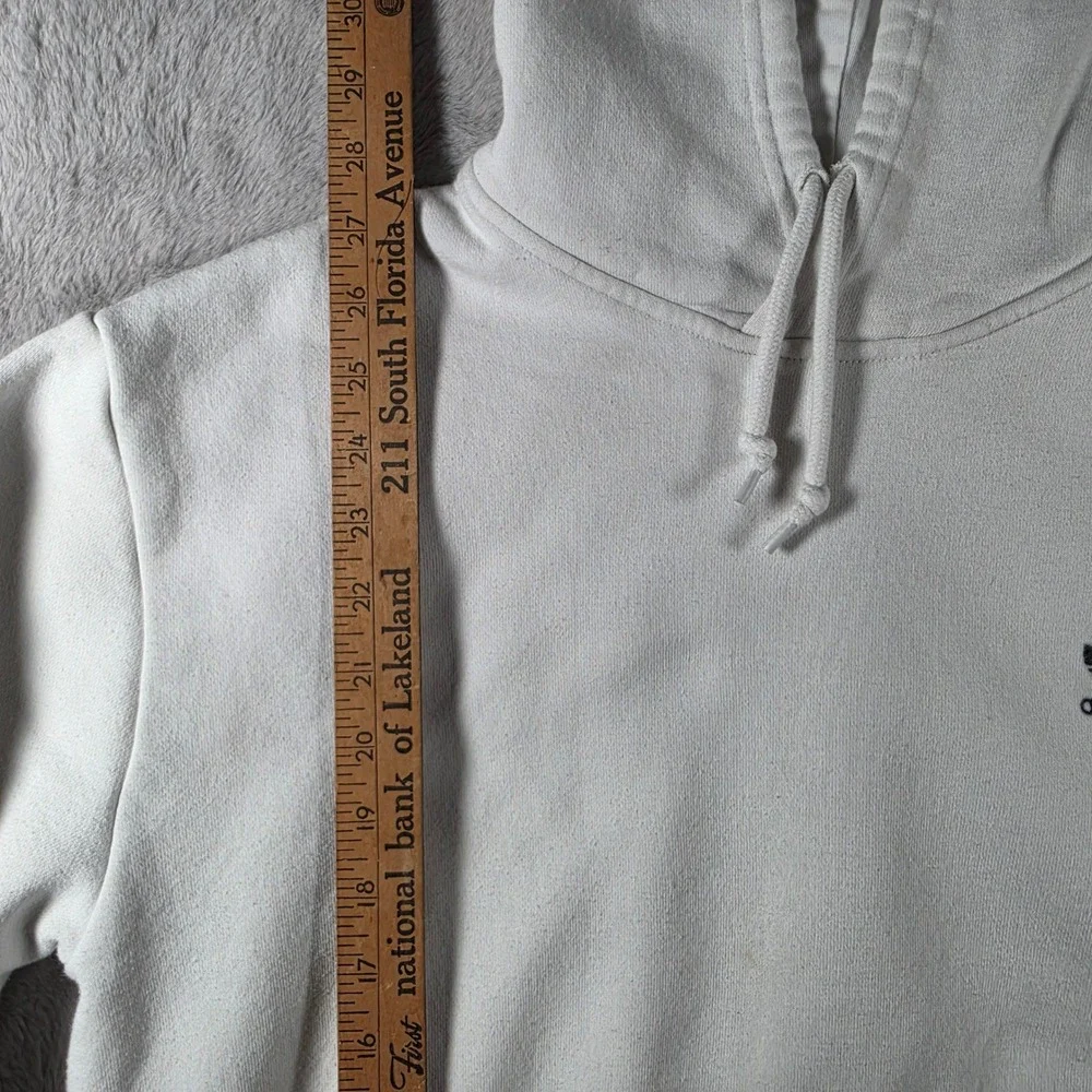 Adidas Hoodie Mens Large‎ White Originals Trefoil Embroidered Fleece Pullover